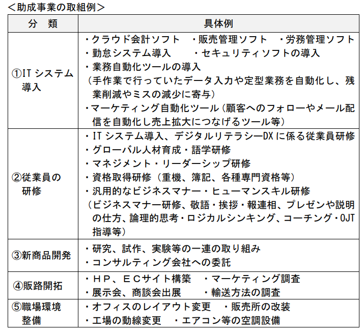 助成事業の取り組み例